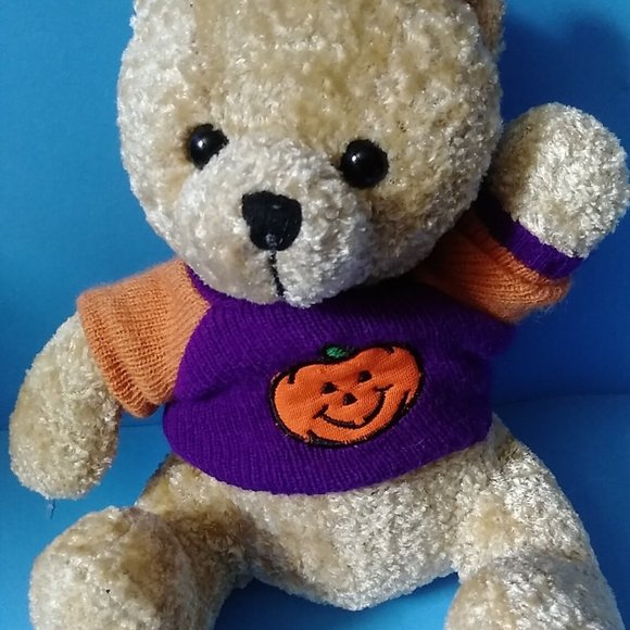 Teddy Bear Plush Stuffed Animal Halloween Pumpkin - Picture 6 of 6